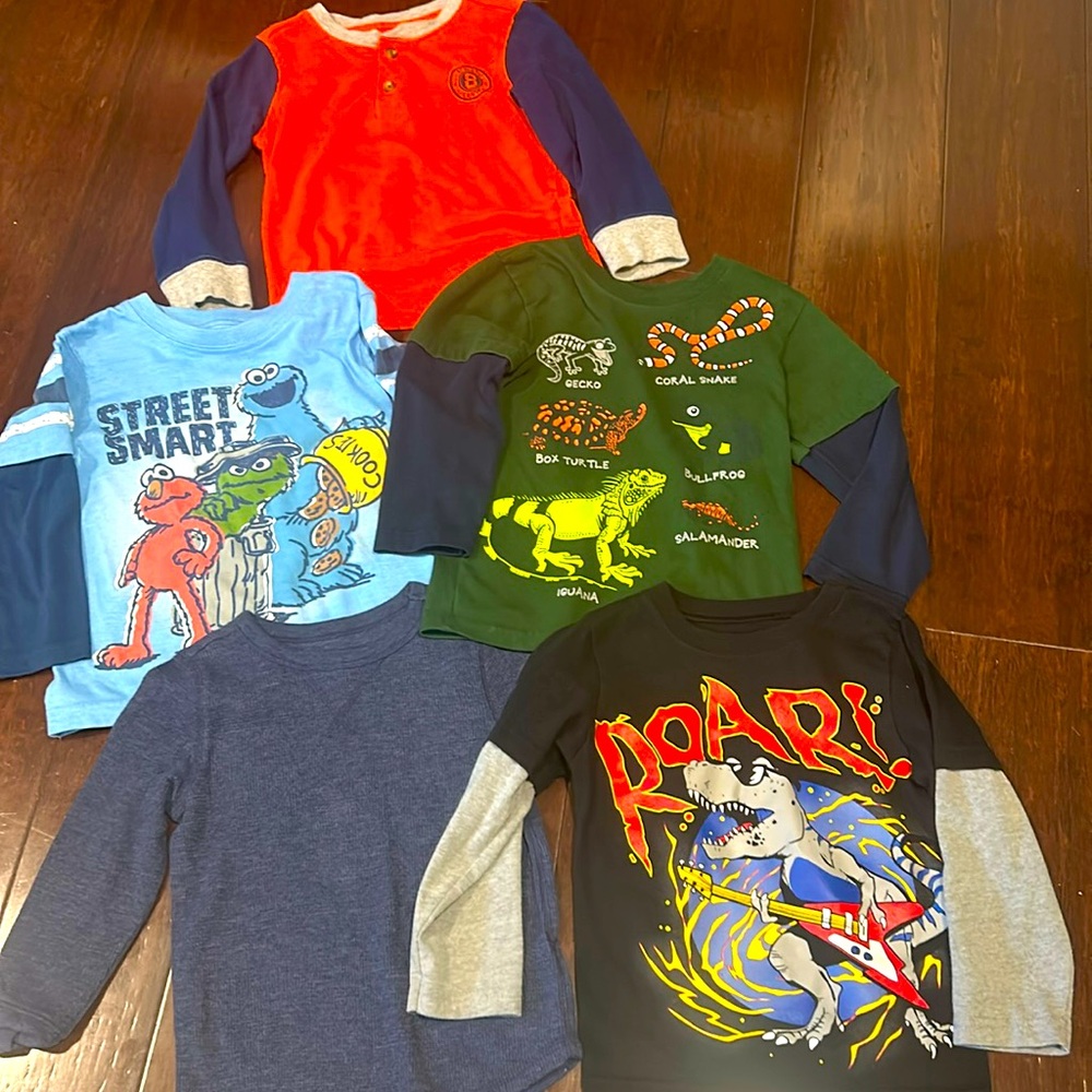 3T Boys Long Sleeve Tshirt Bundle, 3T Boys Shirt Bundle, Fall Winter Shirts